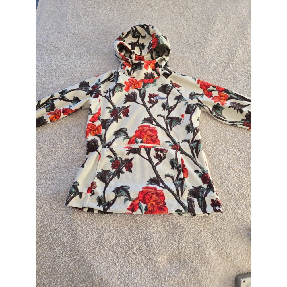 Columbia Ali Peak Hooded Fleece All-Over Floral Print Cowl Neck Sz M Boho-chic - Picture 9 of 13